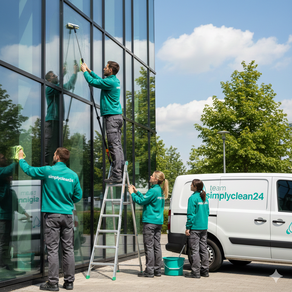 ProVerMa Team bei der professionellen Fensterreinigung in Bad Rappenau